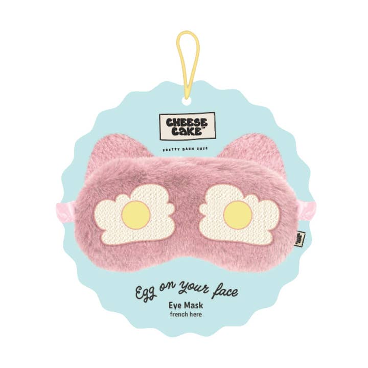 Fuzzy Eye Sleep Mask - Pink for wholesale by Cheesecake