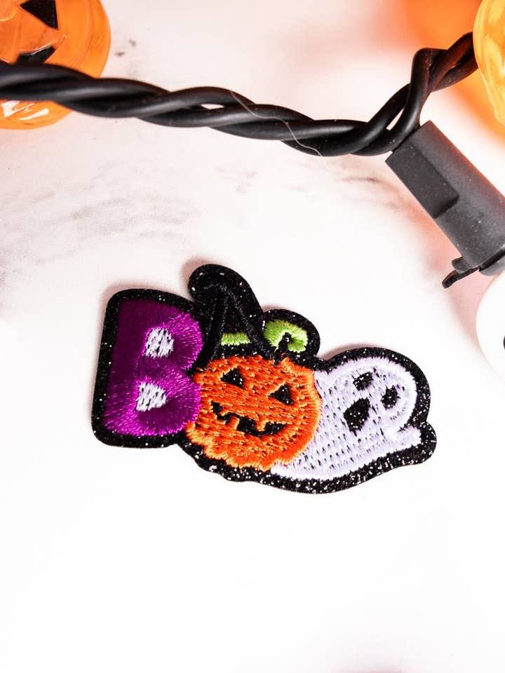 Patch pailleté brodé "Halloween Boo" pour la vente par Wholesale Accessory Market