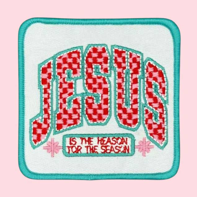 Jesus ist der Grund für die Saison Religiöser Bügelaufnäher für den Großhandel von Rosie Posie Patches