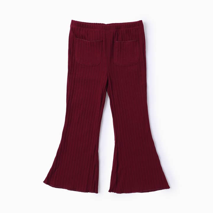 Kleinkind Mädchen Basic Gerippte Hose für den Großhandel von PatPat