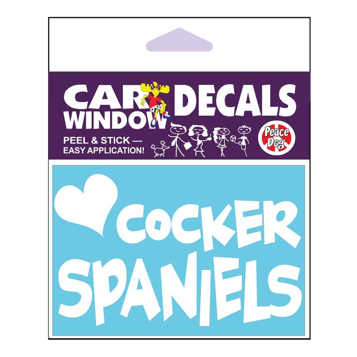 Cocker Spaniels vinyl sticker voor wholesale door Imagine This Company