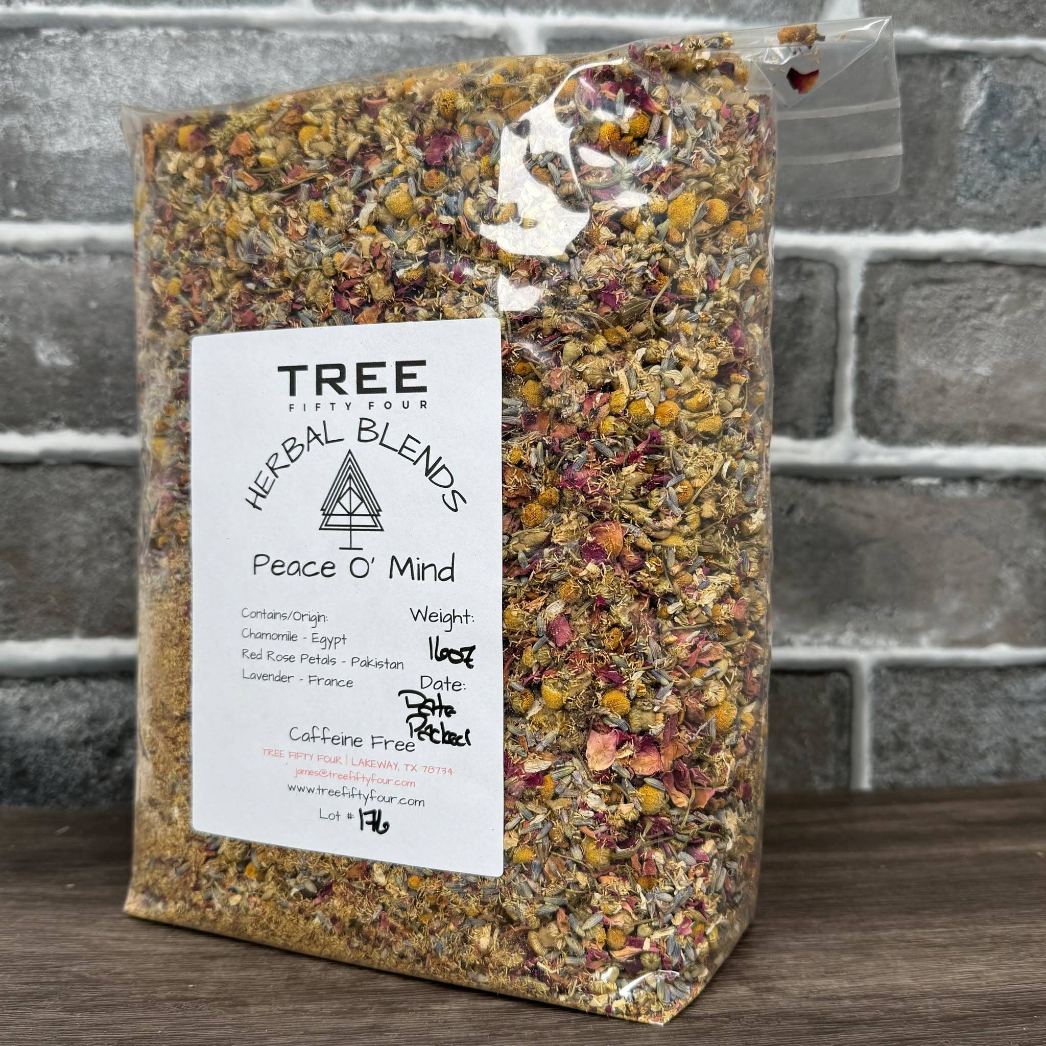 Tree Fifty Four - Wholesale Loose Tea - Peace O' Mind Herbal Tea Blend | 2oz - 1 KG | Bulk Tea5