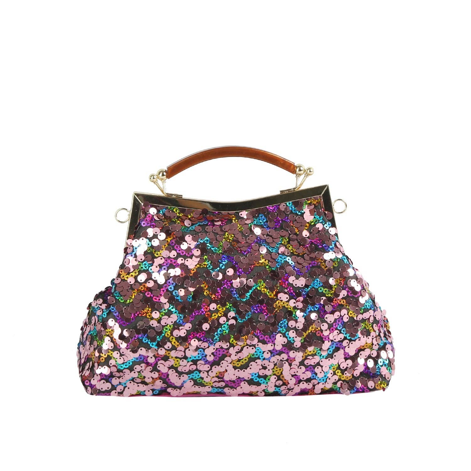 Handbag Factory Corp - Wholesale Schoudertas - Dames - Schoudertas met pailletten en framehandvat3