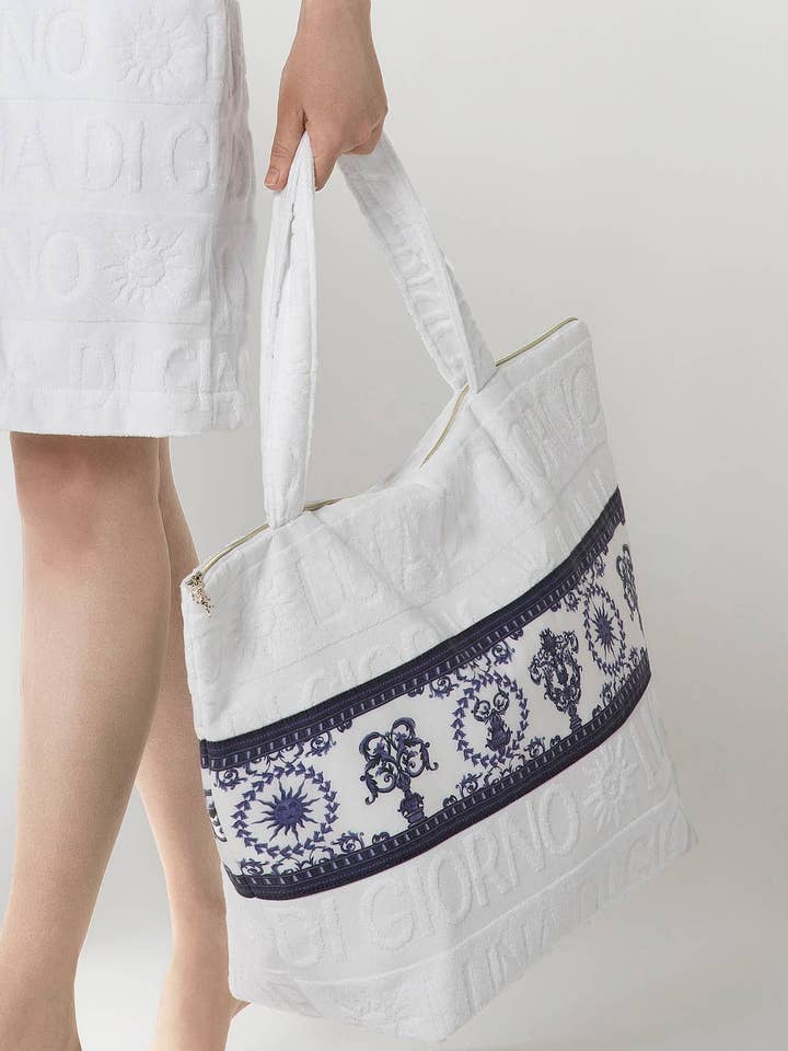 Beach bag in cotton sponge. for wholesale by Luna Di Giorno