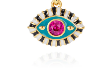 HoopLa – wholesale Pendant/charm necklace – Evil Eye Enamel and Crystal Pendant Necklace Waterproof7