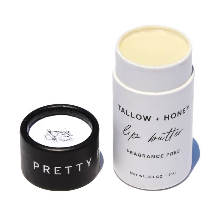 Pretty farm girl - Wholesale Lip Balm - Fragrance Free Tallow + Honey Lip Butter in Eco-Friendly Travel Tubes0