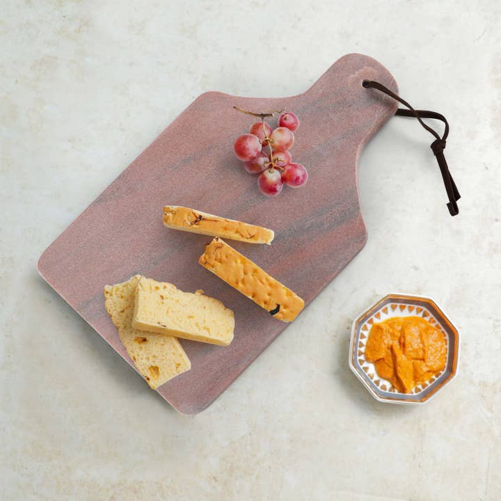 Clara Rose Marble Serving Paddle for wholesale by INOX artisans