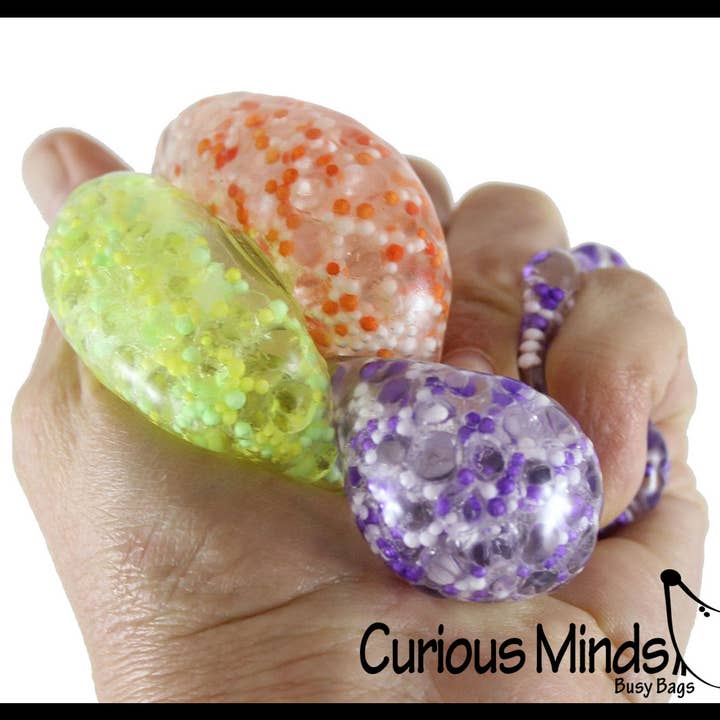 Curious Minds Toys - Wholesale Stress relief ball/dough - 1 Individually Wrapped Small Amazing 1.5" Confetti Stress (2