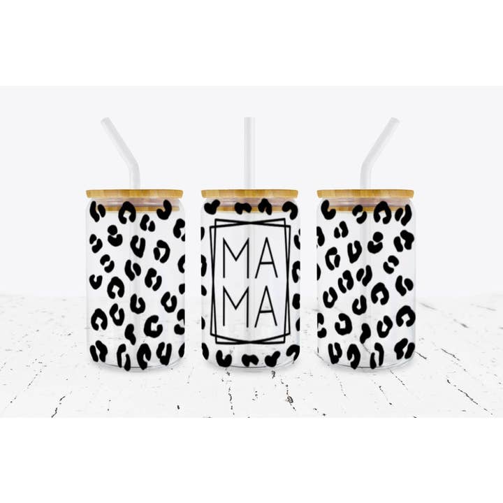 “Mama” Iced Coffee Glass (SEE OPTIONS) for wholesale by Mz Creations