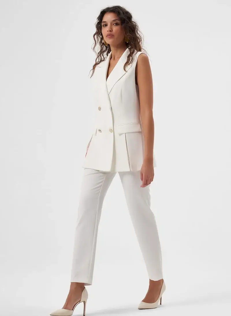 Ecru Mizalle Women’s Roseway Lined Vest for wholesale on Faire3