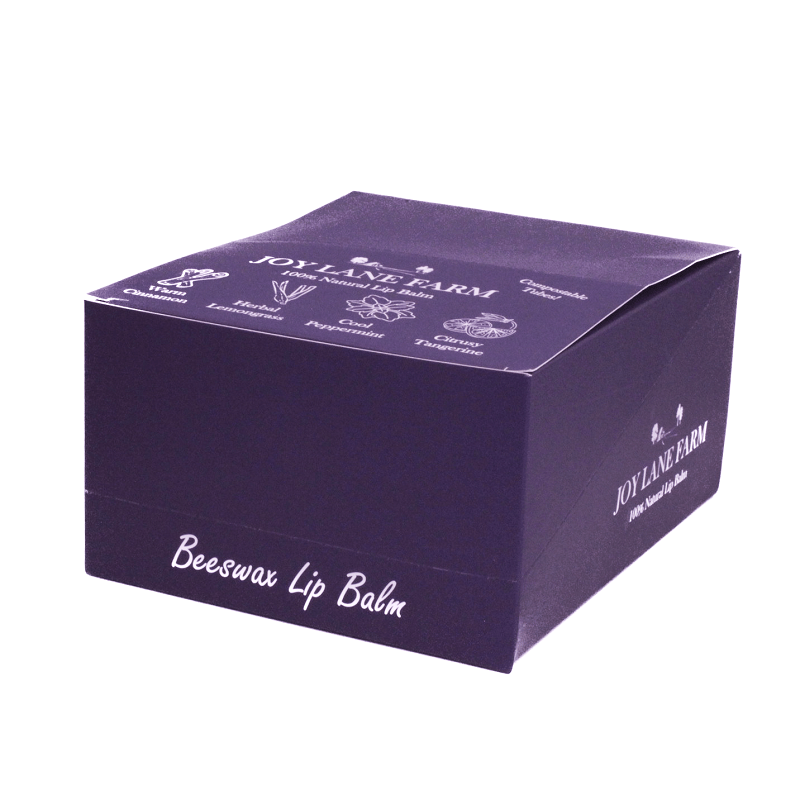 Joy Lane Farm – wholesale Lip Balm – Compostable Beeswax Lip Balm POS Display1