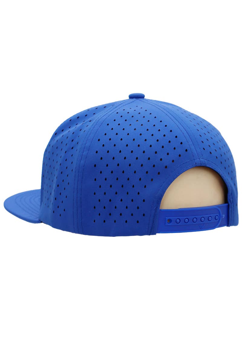 Cap Zone - Wholesale Flat Brim Cap - Men's - 7 Panel Perforated Cotton Poly Blend Snapback21
