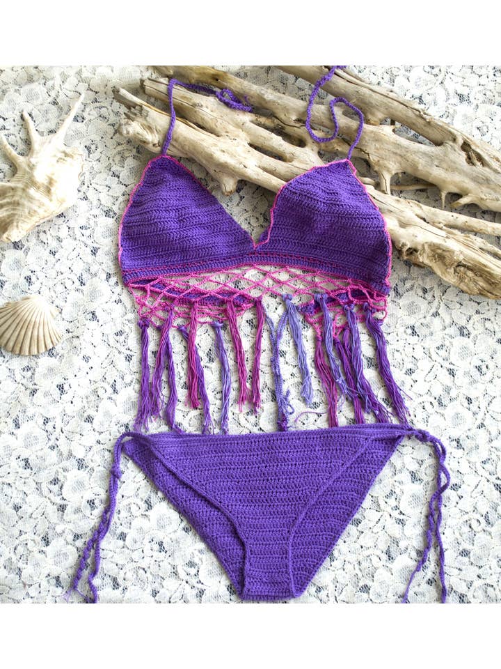 myAqua – Engroshandel To-delt badedragt - Dame – Hæklet Bikini Sæt, Mix og Match Sexet Badetøj, Hæklet