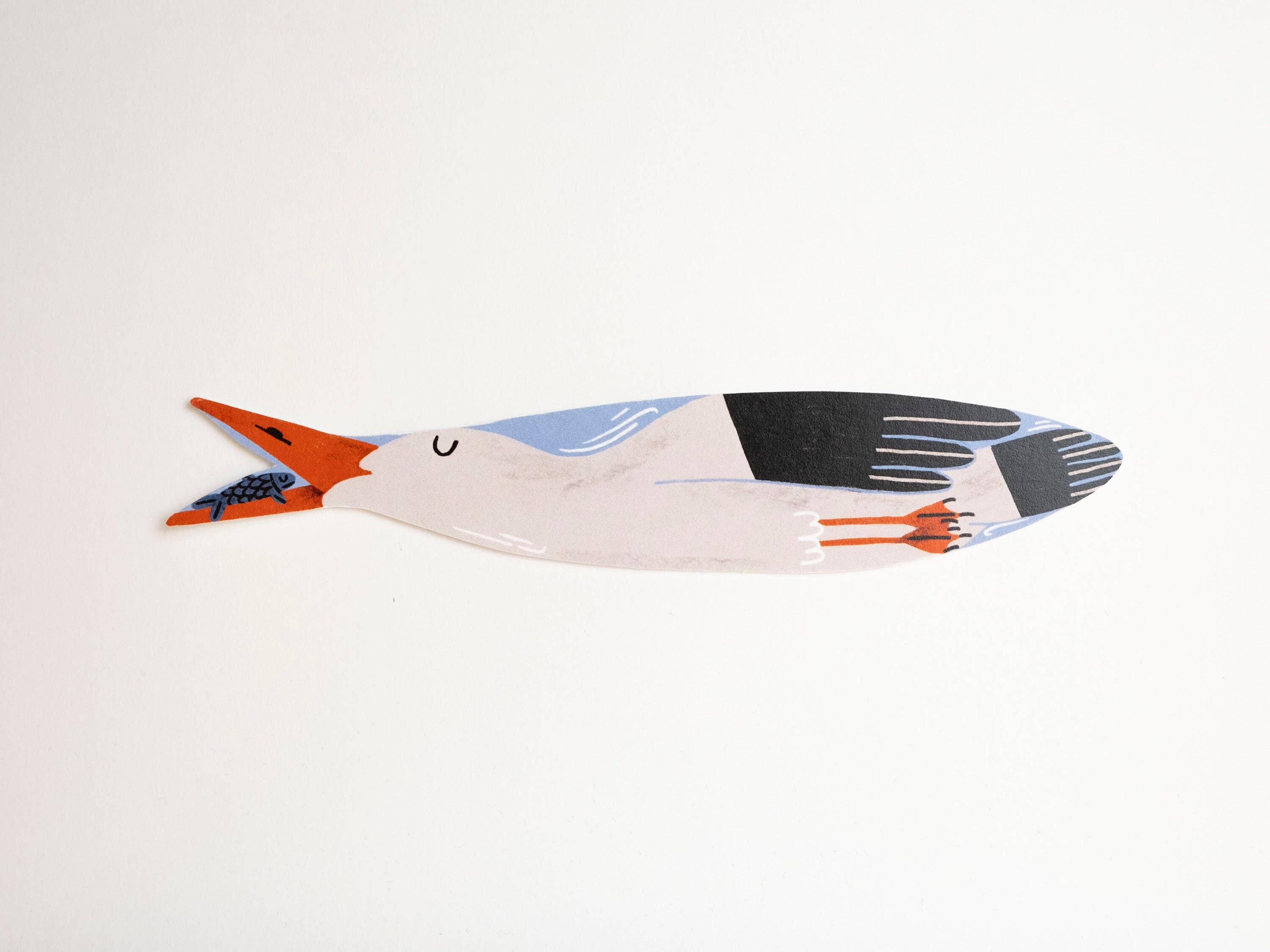 Matilde Horta - Wholesale Bookmark - Seagull and Sardine -  Paper Bookmark - 18x3,5cm1