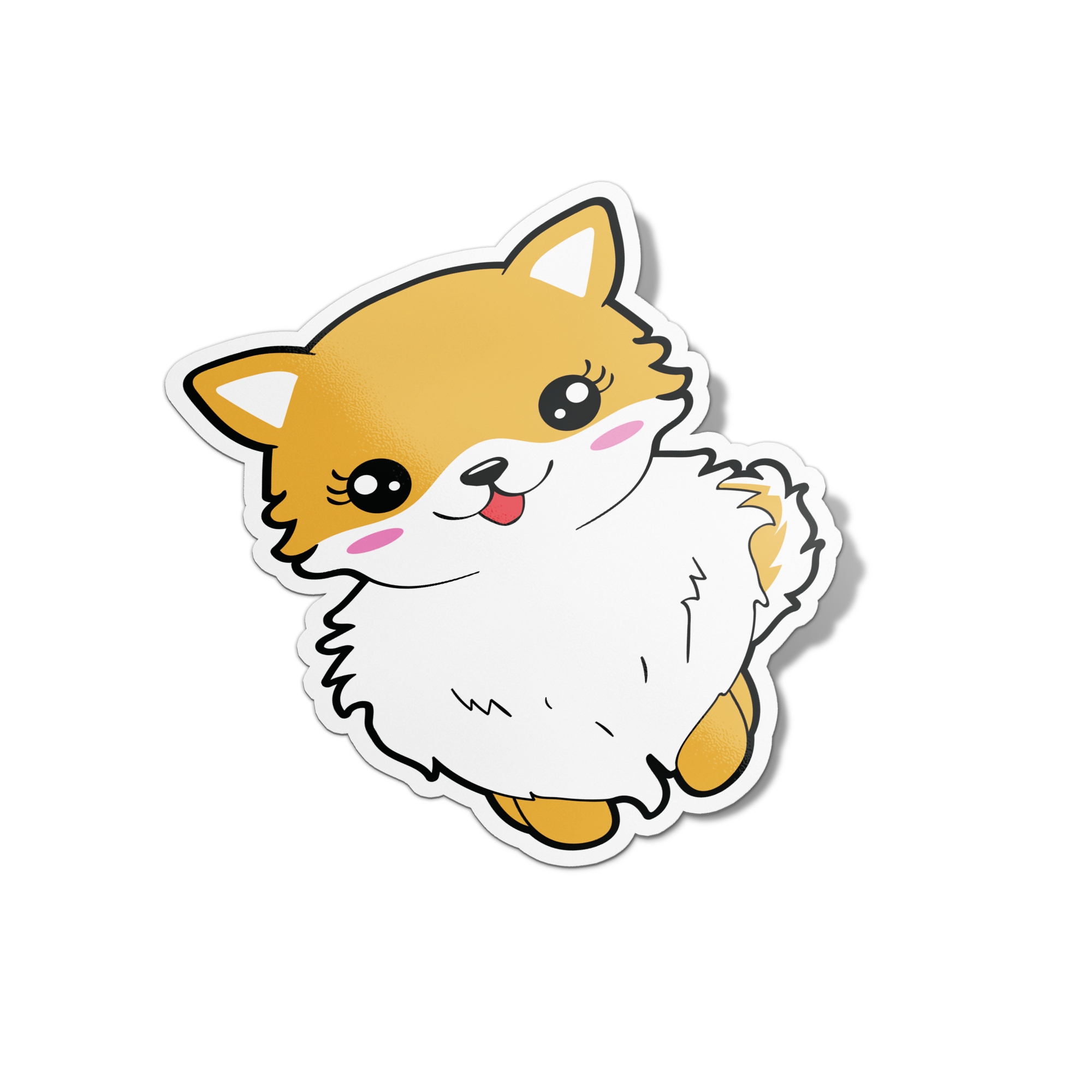 Girls Printing House - Wholesale Sticker - Dog Pomeranian Vinyl Waterproof Stickers0