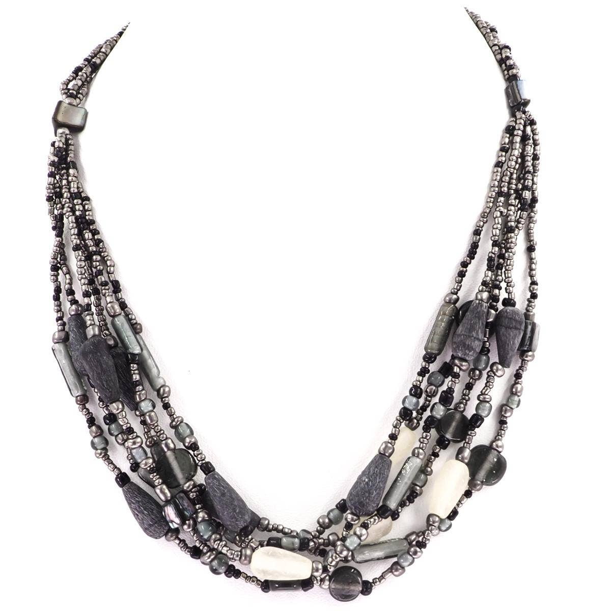 FifiRose – Großhandel Perlenkette – Farbe wählen, 22" böhmische bunte gemischte Glasperlen-Strang-Halskette15