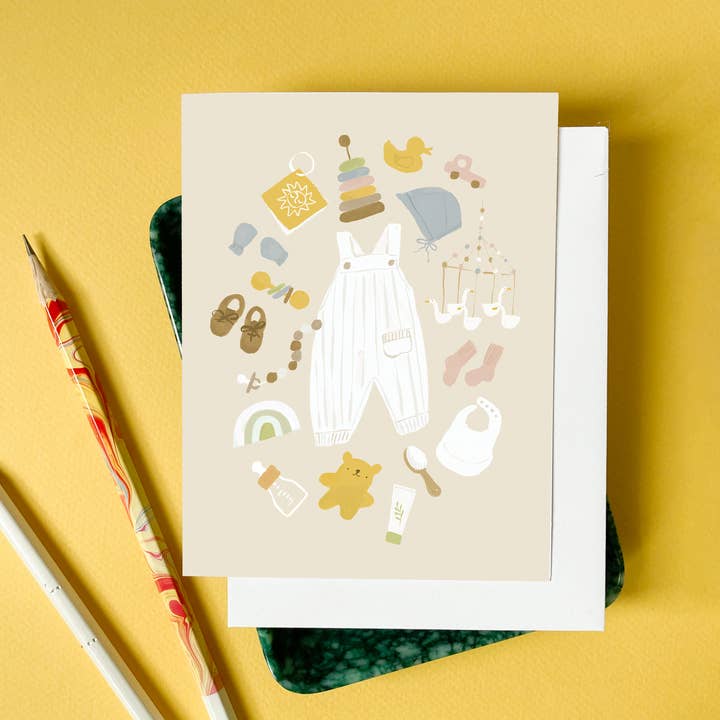 Karen Schipper - Wholesale Baby Card - Bebe Things - Sweet Gender Neutral Baby Card1