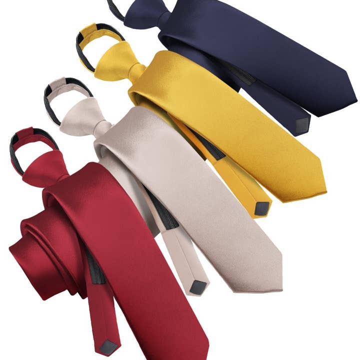 Dubal Brothers - Wholesale Necktie – Men’s - Solid Zipper Neckties (Multipacks) by Vittorio Farina