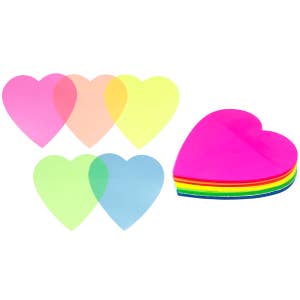  Suck UK Transparent Sticky Notes Heart Shaped Post It