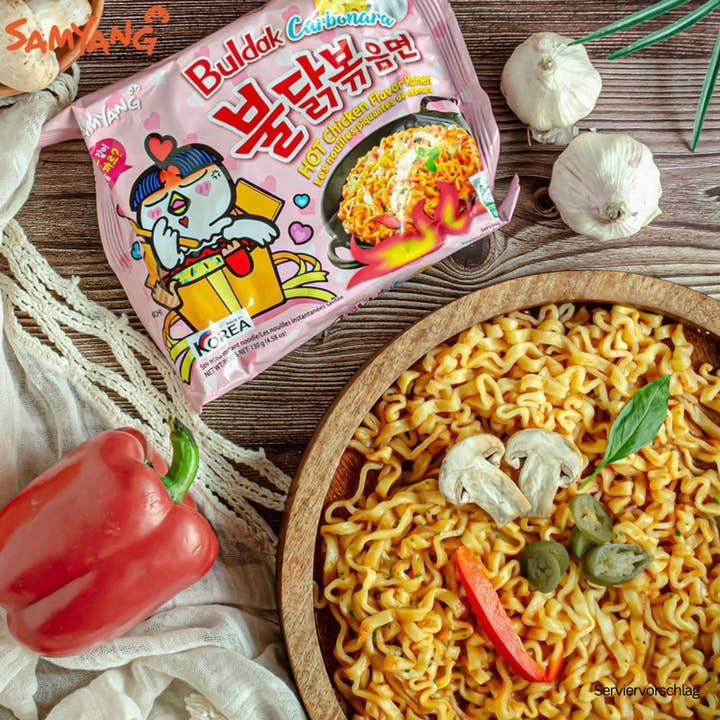 utoppa GmbH - Wholesale Ramen - SAMYANG Ramen Spicy Chicken Hot Chicken Carbonara 5 X 130 G