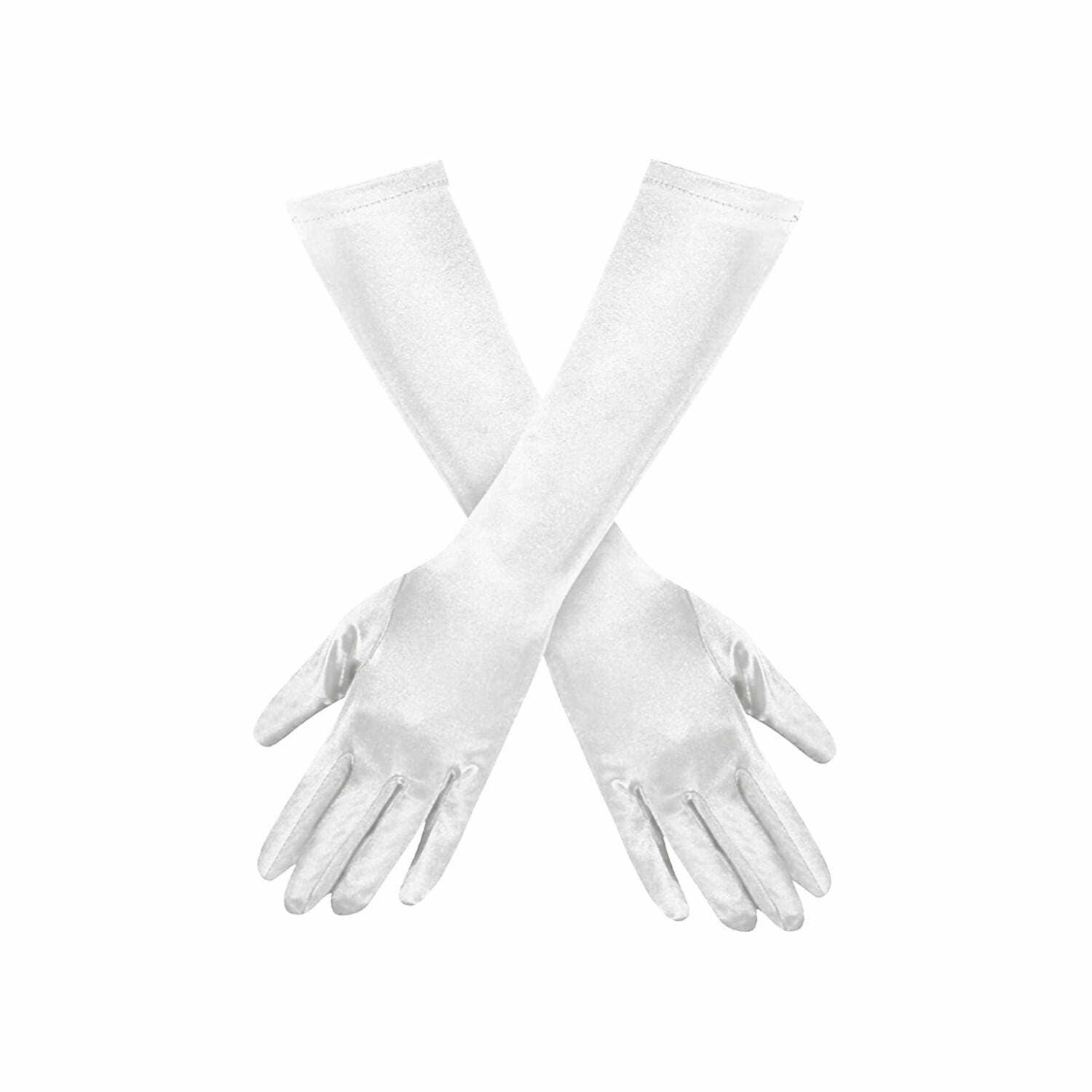 Diacly - Vente Gants – femme - Gants en satin Gatsby Flapper de 15 pouces sous le coude L.13