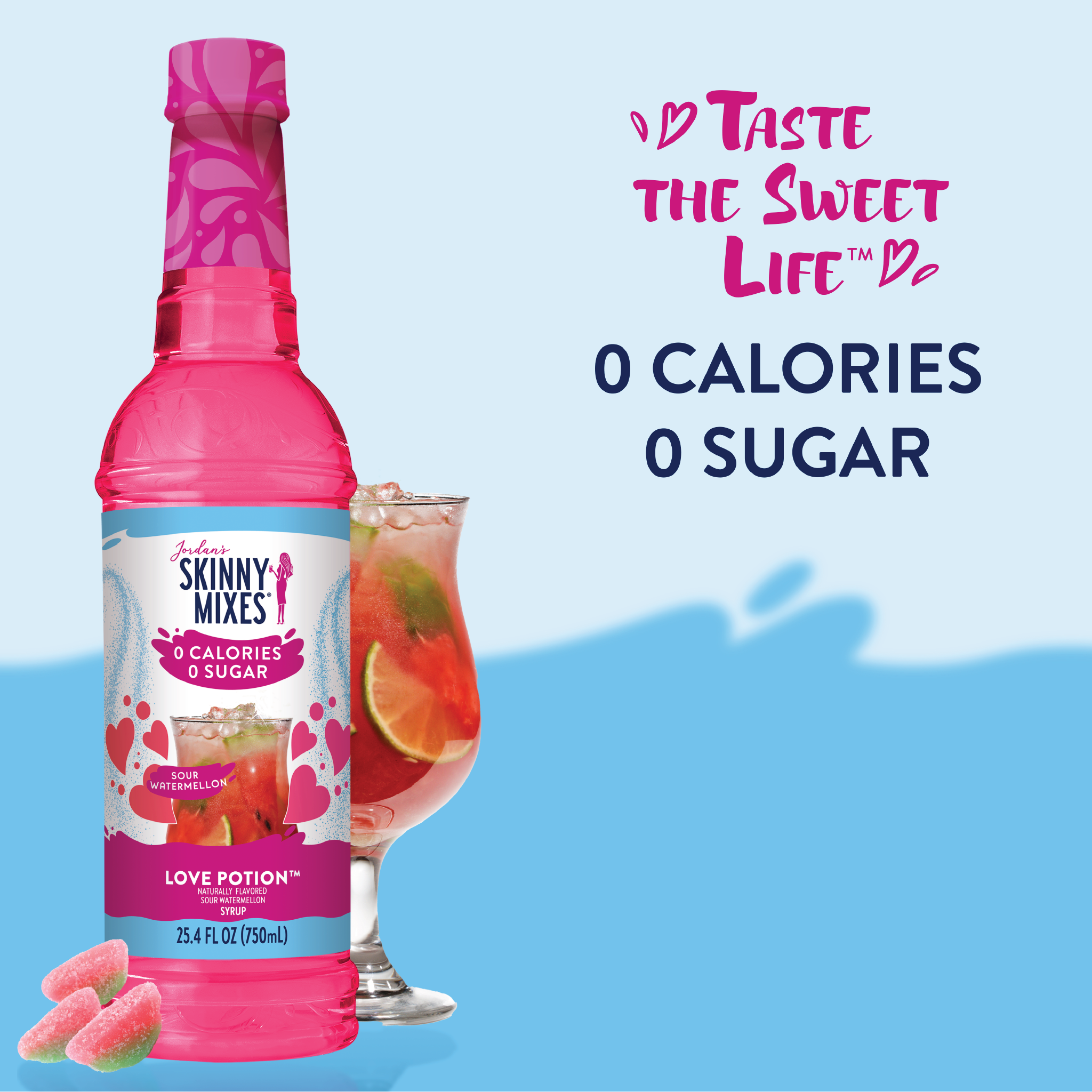 Jordan's Skinny Mixes - Wholesale Cocktail Mix/Syrup - Sugar Free Sour Love Potion™ Syrup2