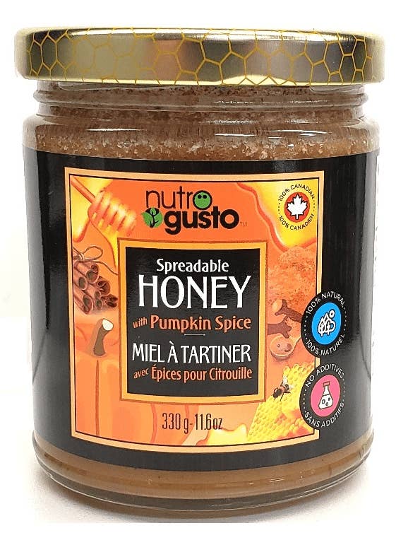 NutroGusto Honey Spread with Pumpkin Spice 330g for wholesale by NutroGusto