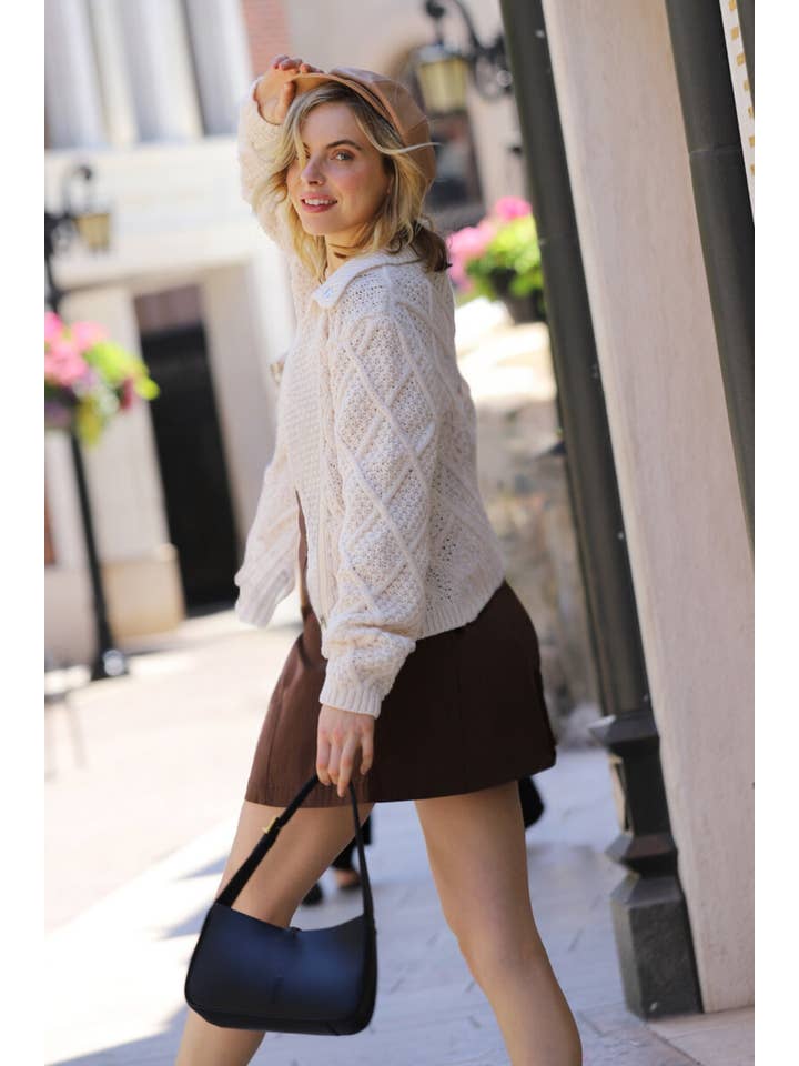 En Crème - Wholesale Shirt Jacket/Shacket - Women's - Long Sleeve Sweater Jacket
