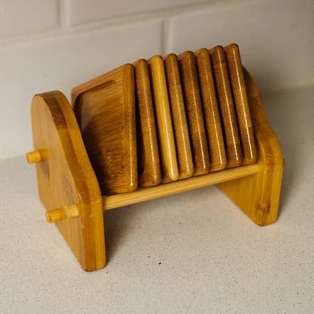 Set di sottobicchieri da tè in stile giapponese in bambù per la vendita all'ingrosso da parte di Bamboo Switch