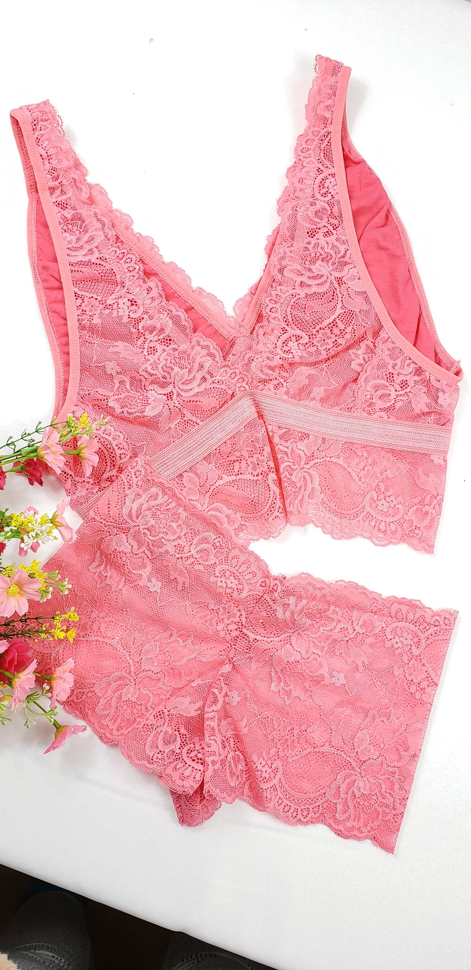 EBRU Home - Vendita all'ingrosso Completino intimo - Donna - La biancheria intima elastica comoda da donna Bralette + è un regalo8