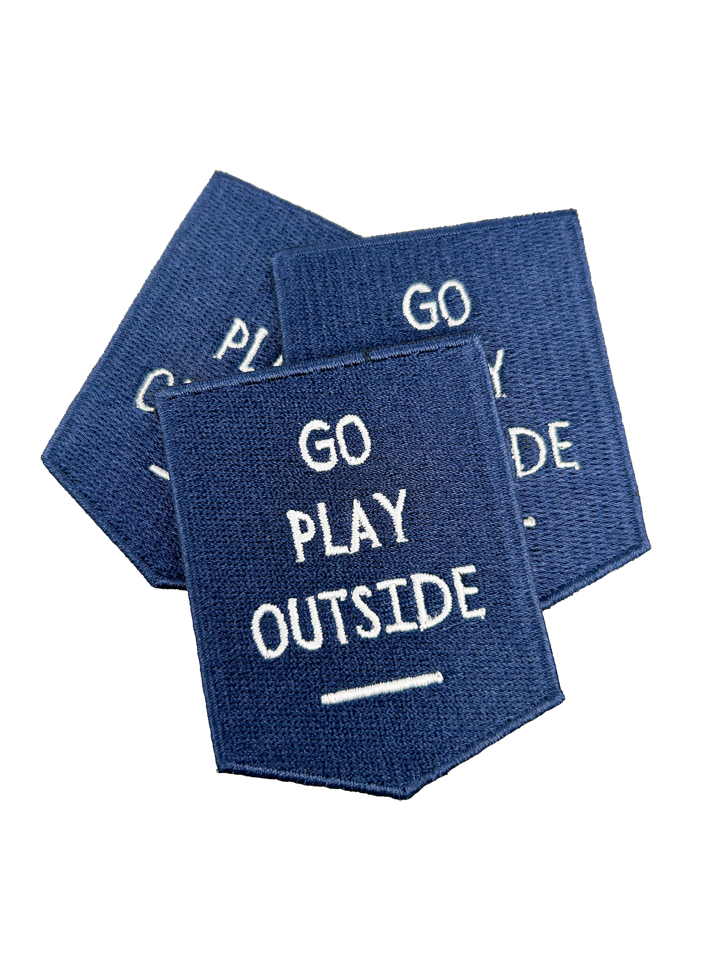 Field Trip Threads - Wholesale Patch - Navy Go Play Outside Iron-On Patch Embroidered Patch Nature 5