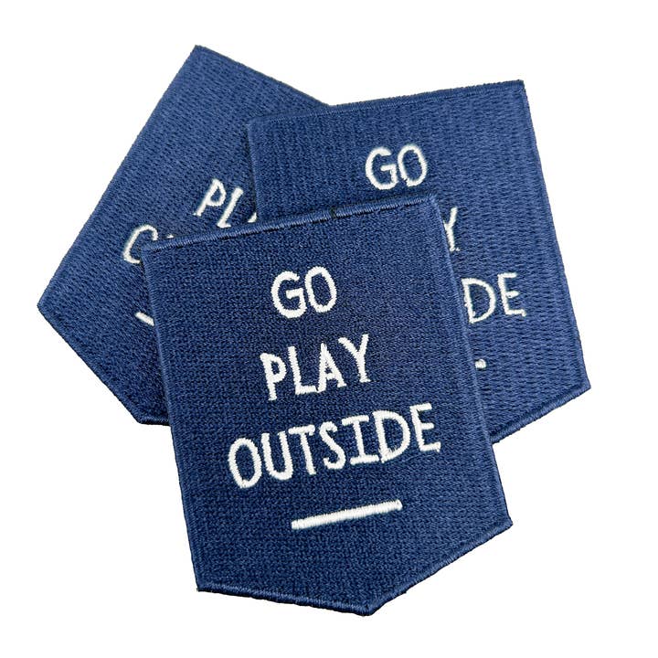 Field Trip Threads - Wholesale Patch - Navy Go Play Outside Iron-On Patch Embroidered Patch Nature 5