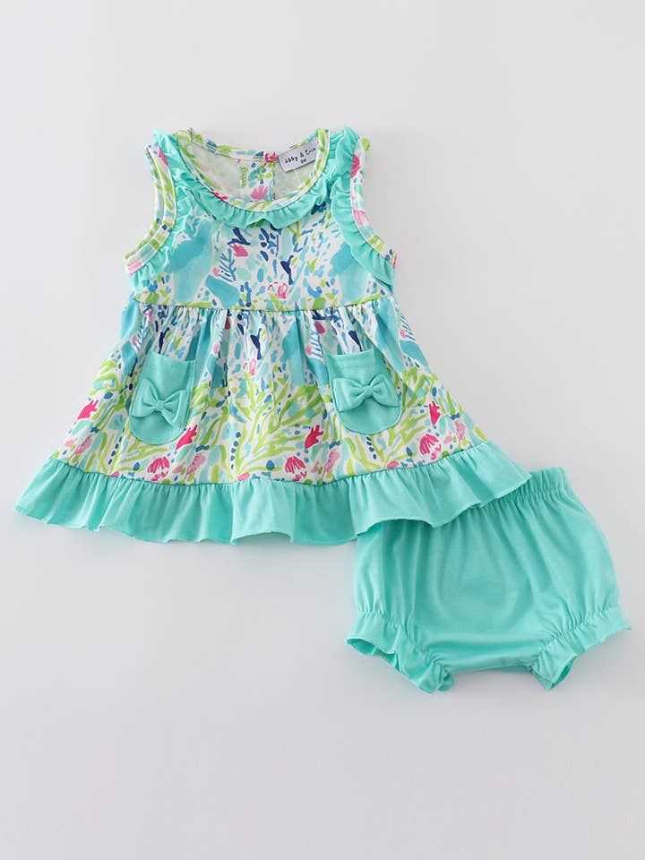 Tropenbrise-Print-Bloomer-Set für den Großhandel von Mom & Co.