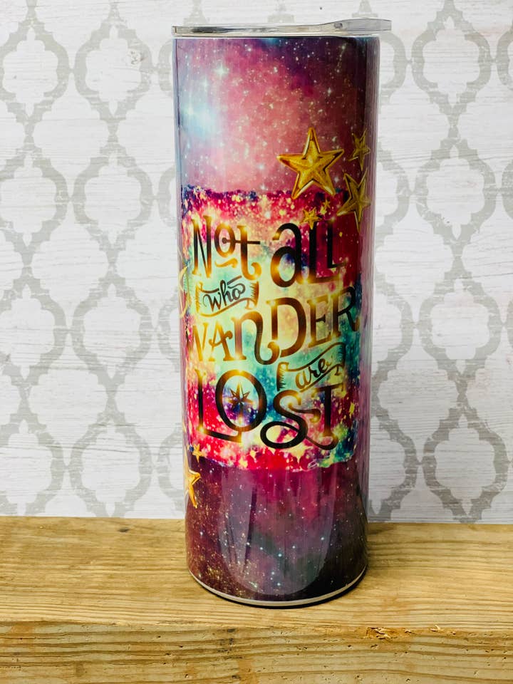 Peace Gnome Dünner Becher aus Edelstahl, 20 Unzen für den Großhandel von Indigo Sky Mercantile