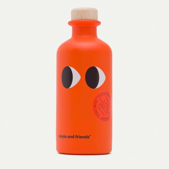 Huile d'olive extra vierge Yiayia and Friends avec piment pour la vente par Number One Caviar LLC