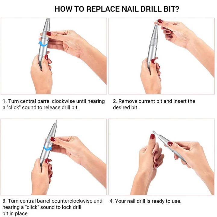 melodysusie - Wholesale Electronic Skincare Device - Scamander Rechargeable Nail Drill 30,000RPM