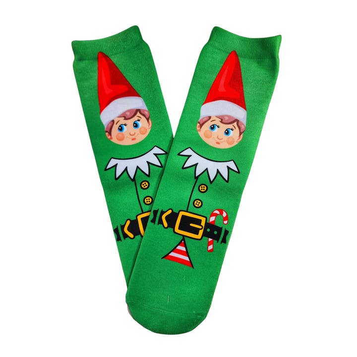 Dapper Xpressions - Wholesale Socks – Child - Christmas Elf Socks, Comfort and Casual, Toddler to Adult