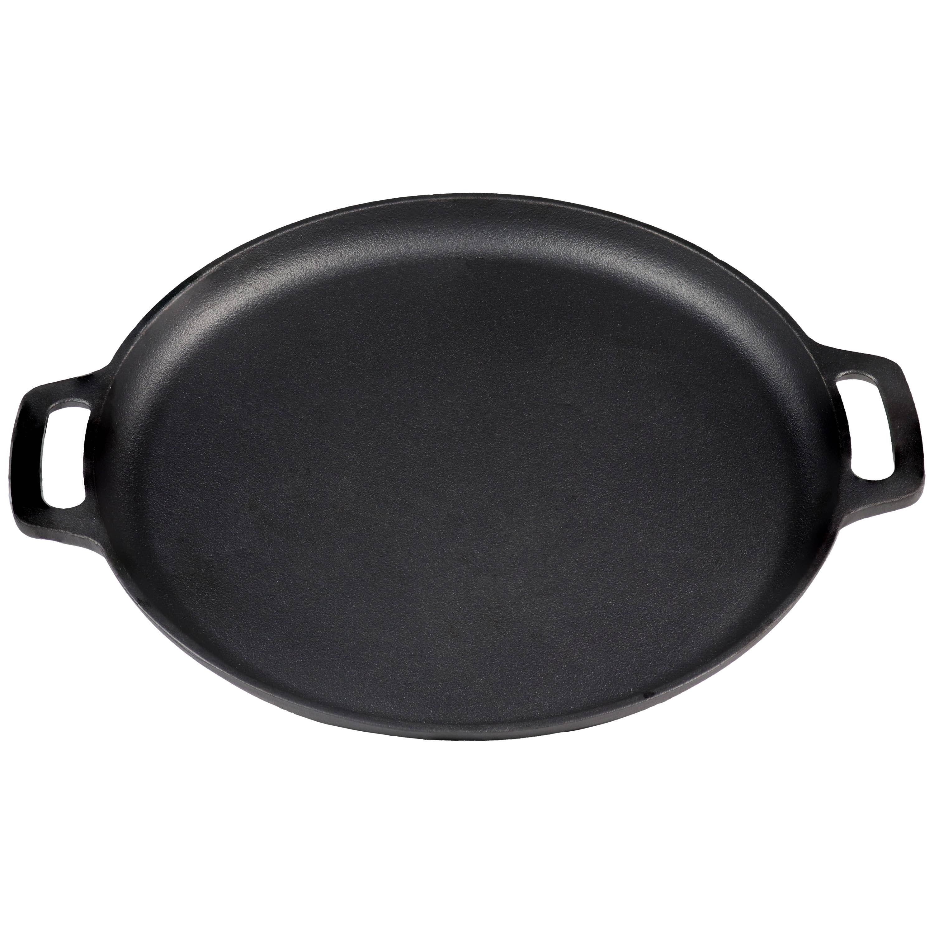 Sunnydaze Decor - Wholesale Pan - Seasoned Cast Iron Pizza Pan with Handles - 13.75-Inch1