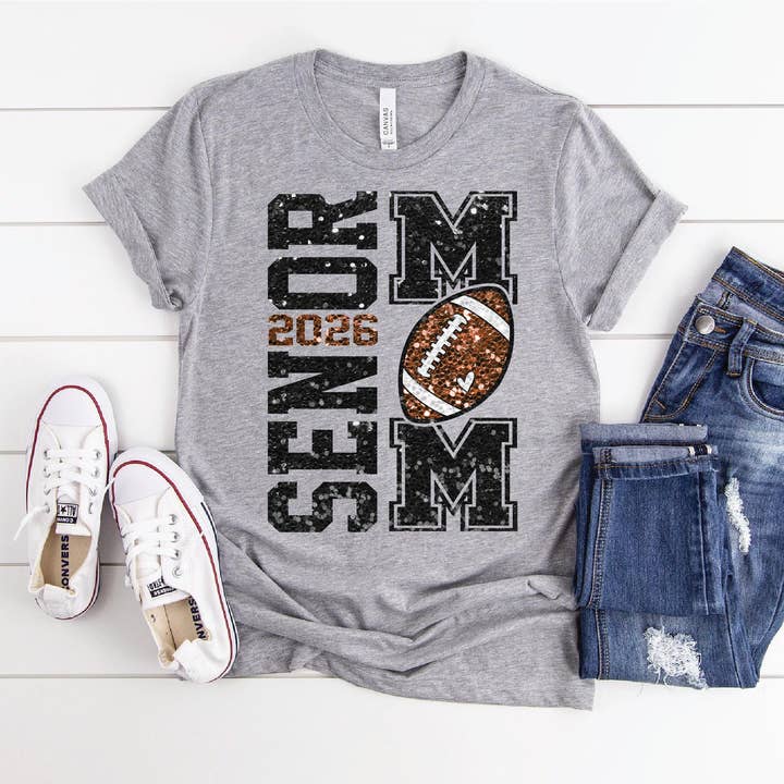 Senior Football Mama Graphic T-Shirt for wholesale by Southern Attitude Designs Inc