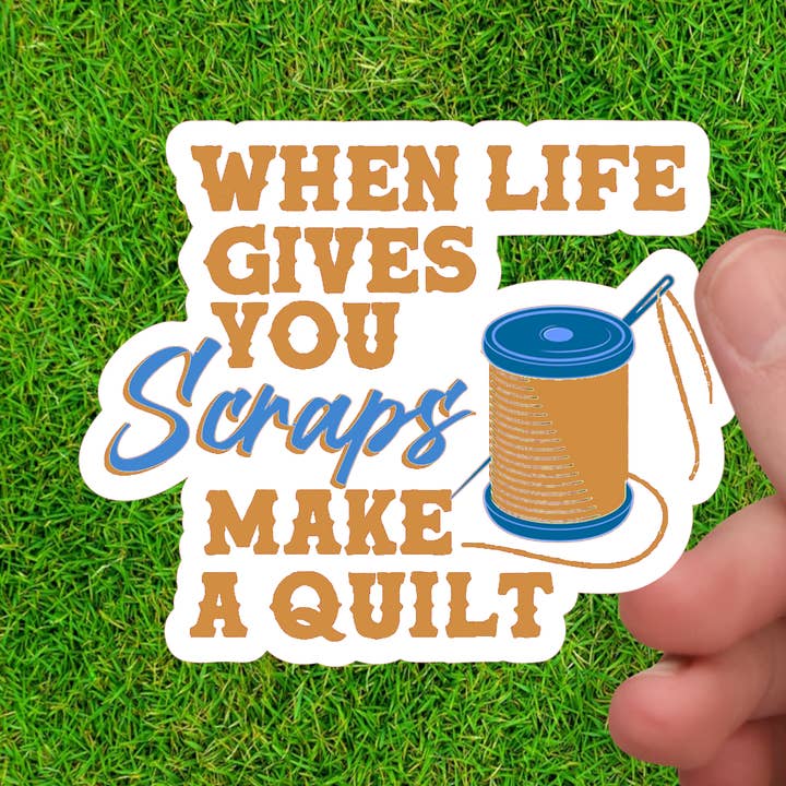 Når livet giver dig scraps gøre en dyne | Syning af klistermærker (Danish) for engroshandel hos Dancing Dolphin Crafts