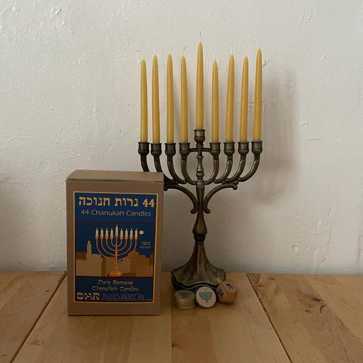 Ohr Judaica - Wholesale Tapered Candle/Candlestick - Handmade Beeswax Chanukah Candles - 44 Pack4