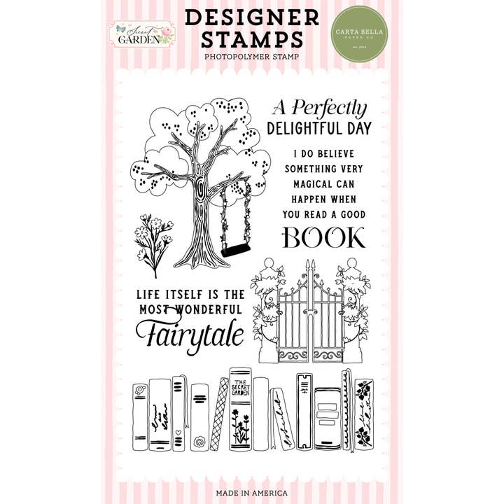 Jardim Secreto: Conjunto de Carimbos Biblioteca Encantada por atacado de Echo Park Paper Co.