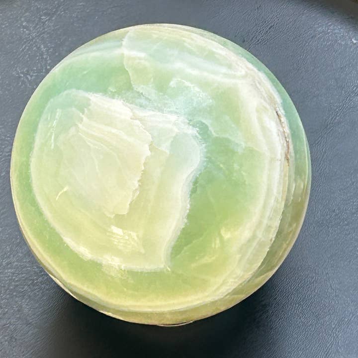 Metaphysical & Healing Crystals - Wholesale Spiritual Stone/Crystal - XXXL PISTACHIO CALCITE SPHERE (95MM-100MM)2