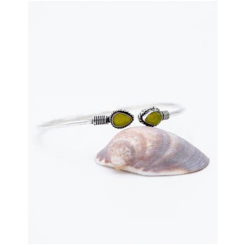 silver Two Stone Drop Bracelet for wholesale on Faire