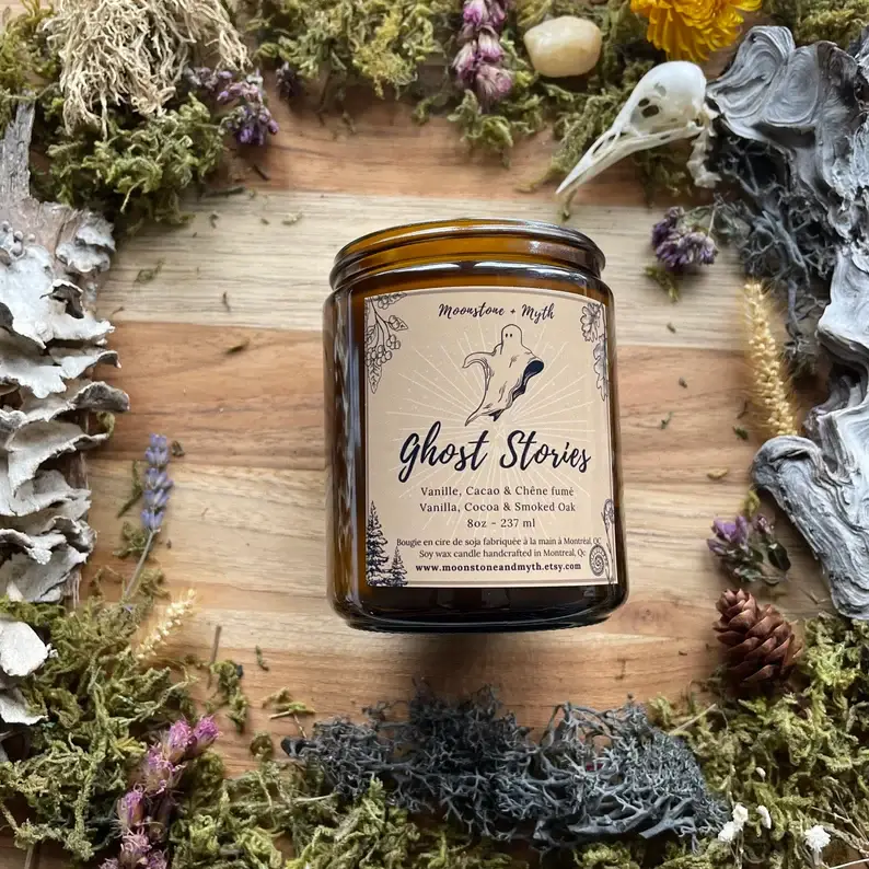 Moonstone and Myth - Vente Bougie en bocal - Ghost Stories, bougie parfumée 100 % cire de soja2