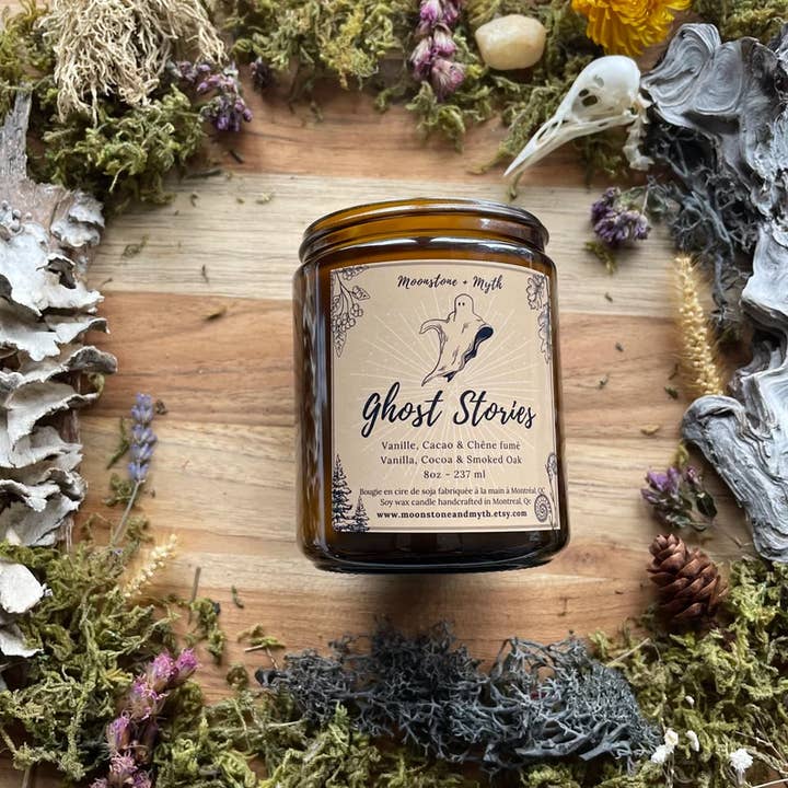 Moonstone and Myth - Vente Bougie en bocal - Ghost Stories, bougie parfumée 100 % cire de soja2