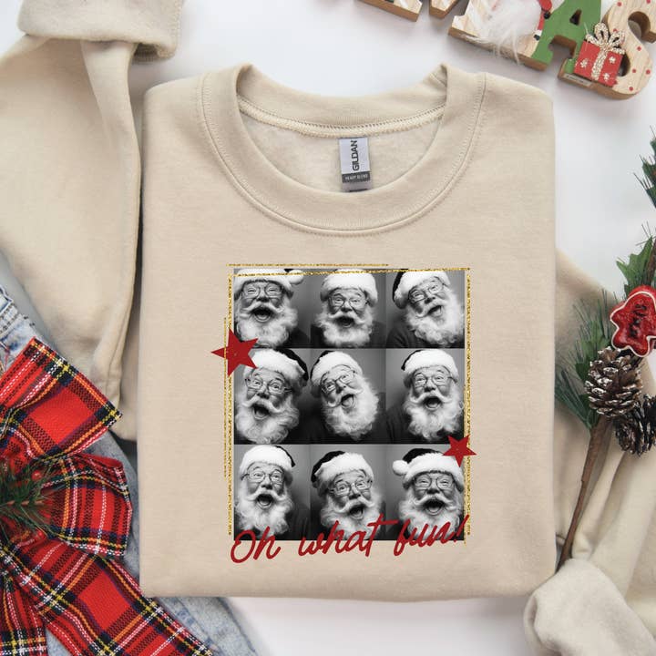 Southern Attitude Designs Inc – wholesale Sweatshirt med tryck - Dam – Åh vilken glädje tomten0