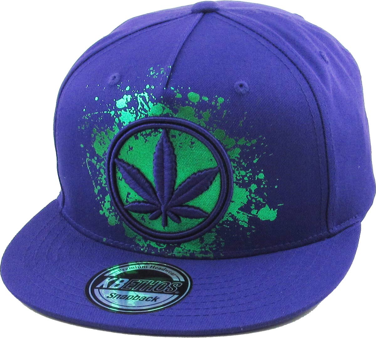 KBETHOS - Wholesale Flat Brim Cap - Men's - MARIJUANA LEAF SNAPBACK7