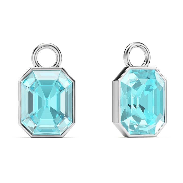 Breloques Octagon Mix Turquoise Clair Cristal Rhodi|2-4090-RLTQ pour la vente par My Jewellery Story