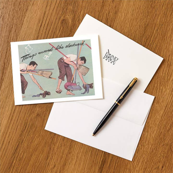 Found Image Press - Wholesale Stationery/notecard set - Greeting Card AM-932 Things Moved Like Clockwork1